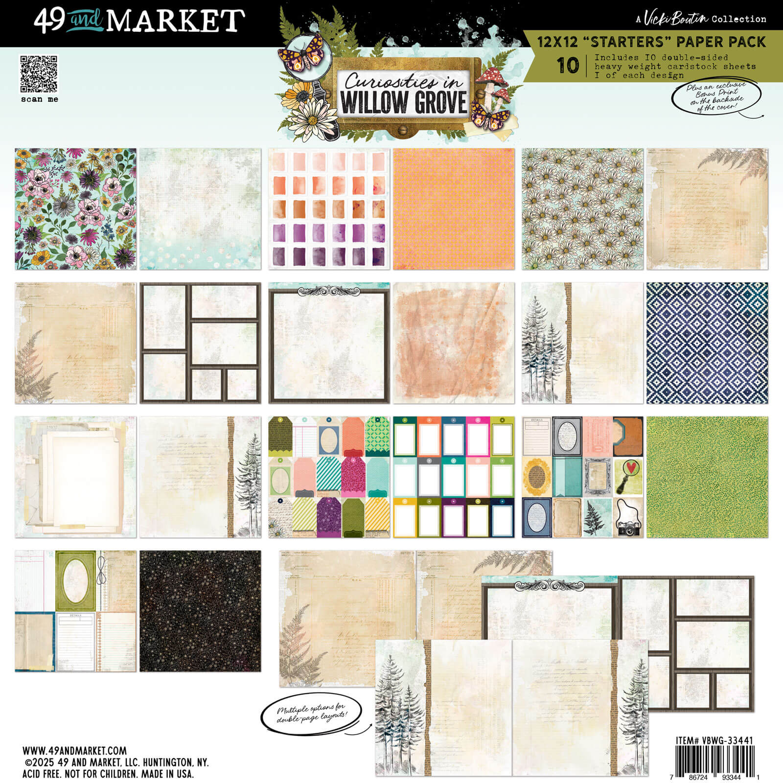 49 & Market Curiosities in Willow Grove 12x12 Starters Collection Pack